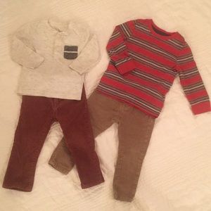 Two hip 18-24month boy cool weather outfits.
